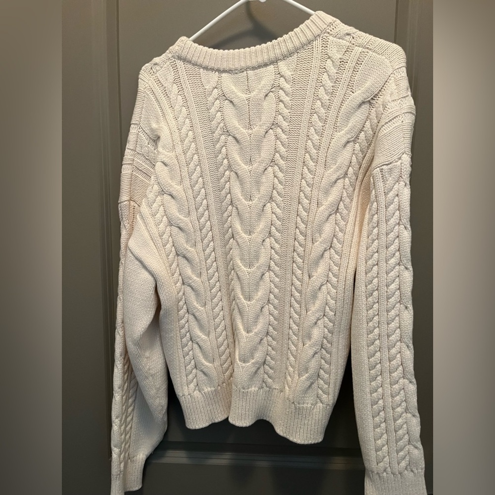 NWT Sezane Cream Cable Knit Sweater - Picture 3 of 3